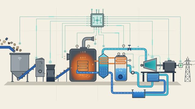 Conceptual Illustration of an Industrial Hydrogen Energy Management System and Chemical Processing Plant