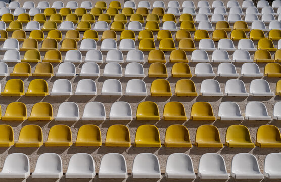 rows of seats in stadium