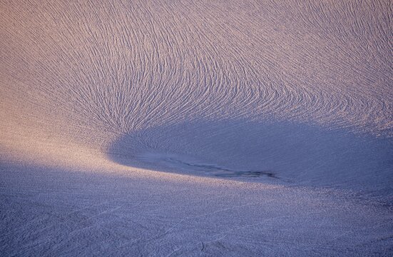 Evening mood, detail view, snowfield at Glacier du Tour, glacier, high alpine landscape, Chamonix, Haute-Savoie, France