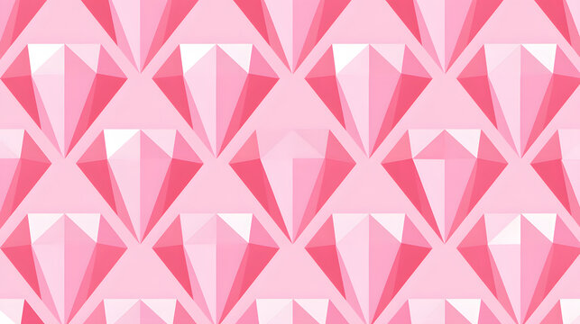 The desktop features a geometric pink diamond pattern