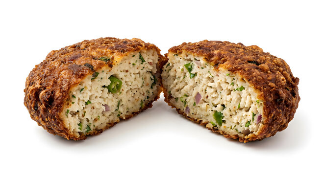 Odia bara lentil fritter with thick flattened on White Background
