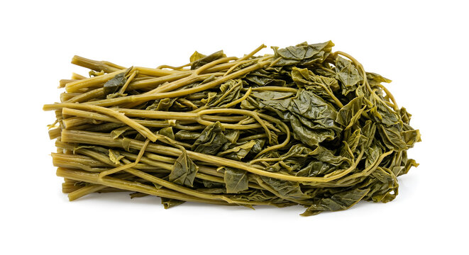Compact bundle of Thai pak sian dong fermented on White Background