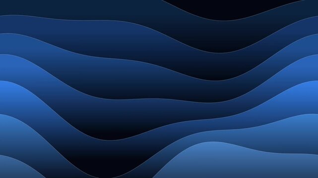 Abstract blue background with smooth wave layers and gradient transitions
