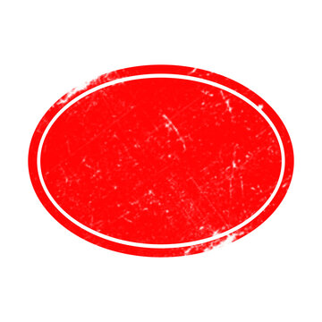 A bright red oval shape with a thin black outline centered on a solid black background, simple geometric for web use isolated on a transparent background