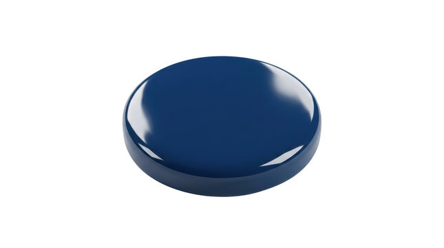 Shiny dark blue circle with reflective highlights for abstract design elements