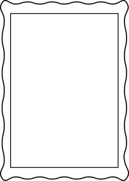 Soft Wavy Decorative Border Vector Illustration for Labels and Stationery