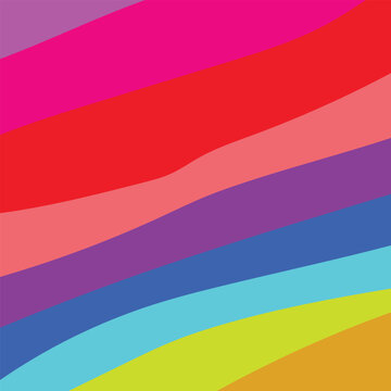 Abstract background, with diagonal flowing, bands of vibrant, colors, including magenta, red, purple, blue, cyan, lime green, and orange