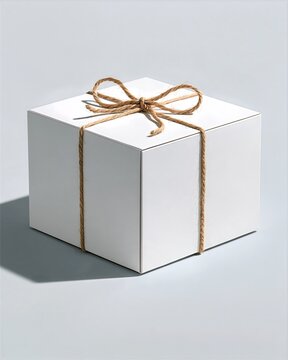 White Bakery Box Tied with Natural Twine