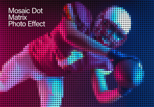 Mosaic Dot Matrix Photo Effect