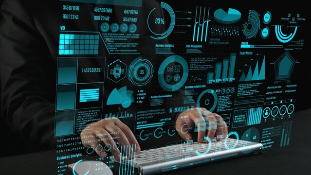 Engaging visual representation of business data analytics, showcasing advanced metrics and graphs, emphasizing technology and information management for strategic insights. Cipher