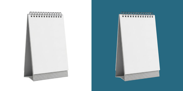 Blank standing desk calendar with wire binding for office desk planning use