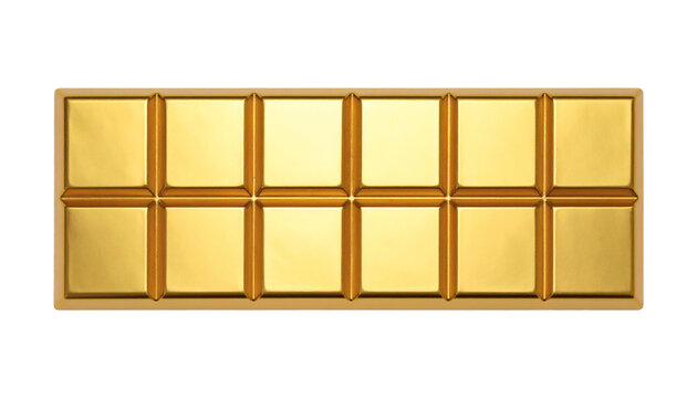Gold bar ingot representing financial wealth and investment success rendered as a luxury metal asset for premium banking business concepts