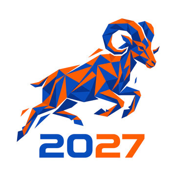 2027 year ram logo graphic element on transparent background