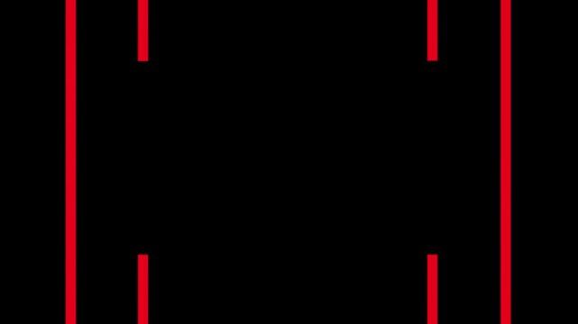 Red Neon Grid Lines Flashing Rhythmically in Darkness