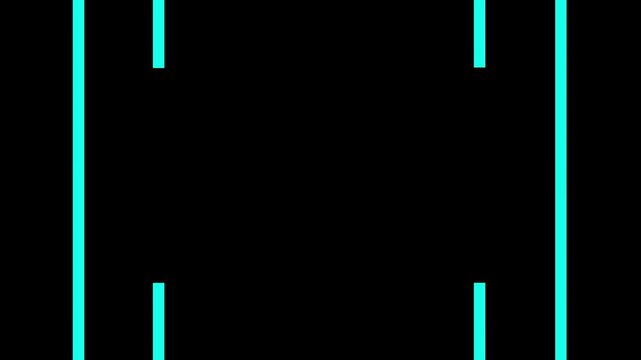 Cyan Grid Lines Flashing in a Hypnotic Strobe Rhythm
