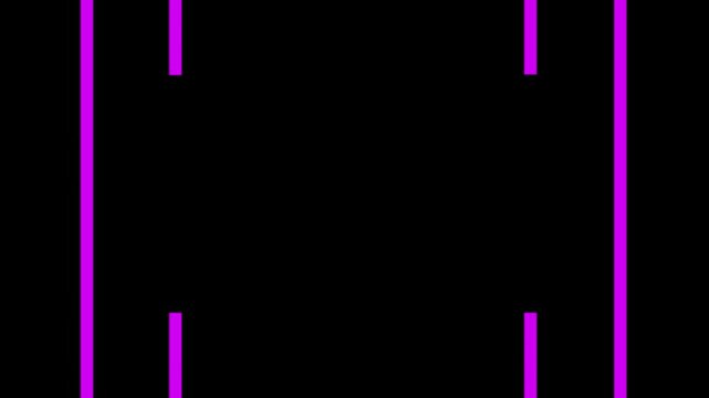 Magenta Lattice Pattern Blinking Across an Empty Black Frame