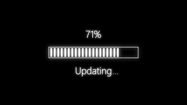 Updating process progress bar animation from zero to one hundred percent