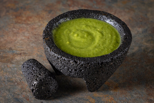 guacamole in traditional bowl