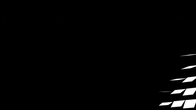 Abstract black and white geometric grid transition background motion graphic.