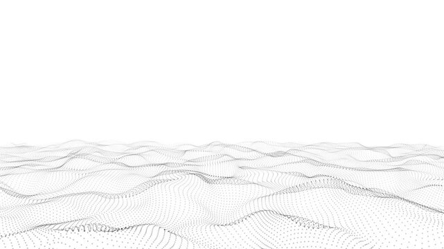 Abstract lines wave pattern. Modern technology background design, 4k video seamless loop