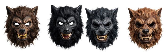 Scary werewolf mask detailed fur sharp teeth © Nasima 