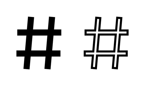 Hashtag icon vector. hashtag simbols