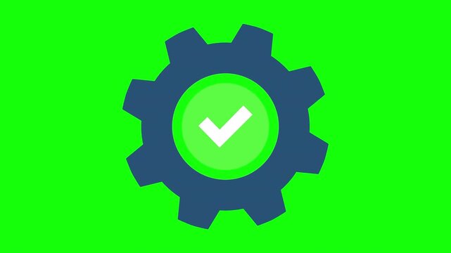 Settings Gear Confirms Account Setup for Software Onboarding