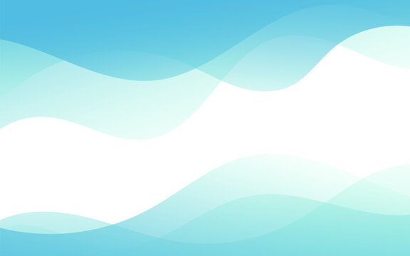 Abstract Blue Flowing Wave Background with Soft Gradient Curves for Modern Graphic Design Projects