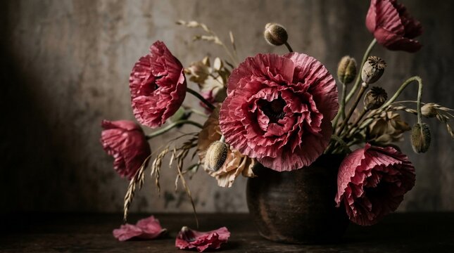 Poppy flower bouquet