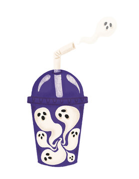 ghosts inside a drink cup