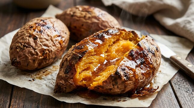Baked sweet potatoes