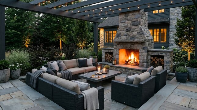 Outdoor patio lounge