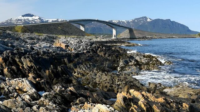 The Atlantic Road, Storseisund Bridge, Storseisundbrua, in Norway