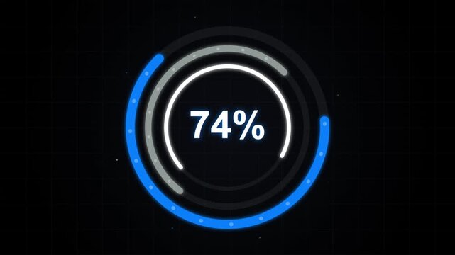 Digital Progress Circles With Percentages
