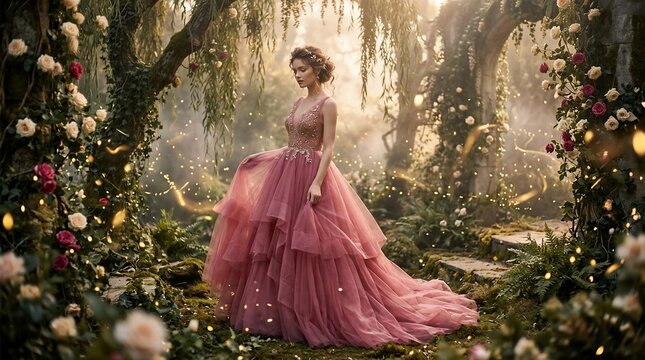 Ethereal floral gown