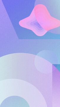 Abstract vertical background with colorful geometric shapes and soft gradients