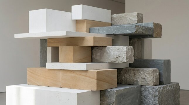 Abstract stone sculpture