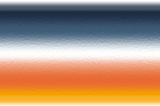Deep navy blue and warm orange horizontal split abstract gradient background with frosted glass ripple texture and glowing bright center band