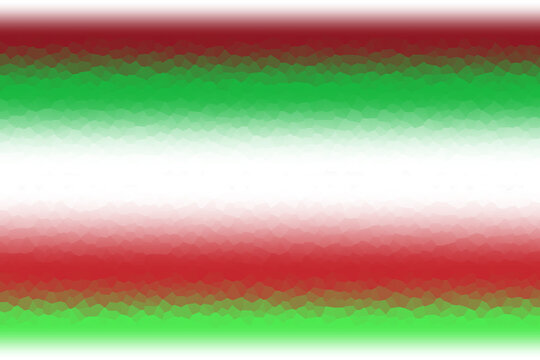 Red and green horizontal striped abstract gradient background with frosted glass ripple texture and glowing bright center band