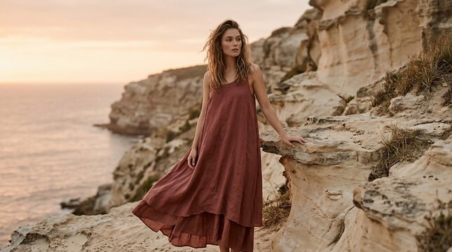 Woman wearing dress
