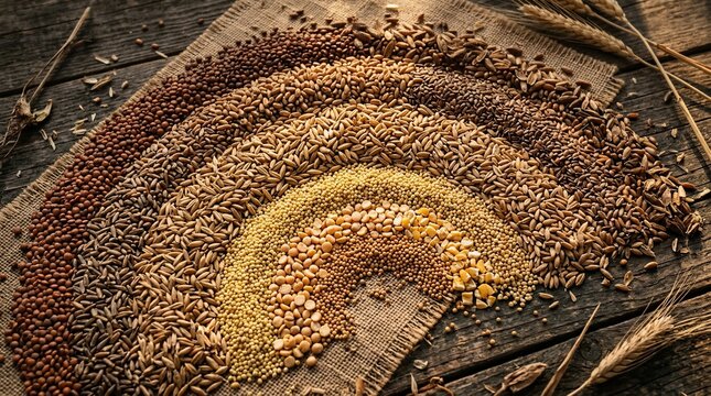 Rainbow grain arrangement