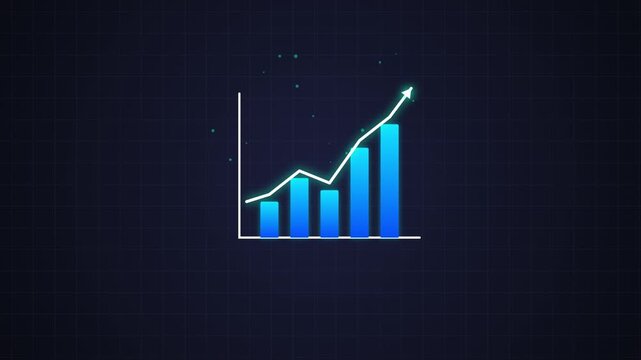 Three upward stock market growth charts