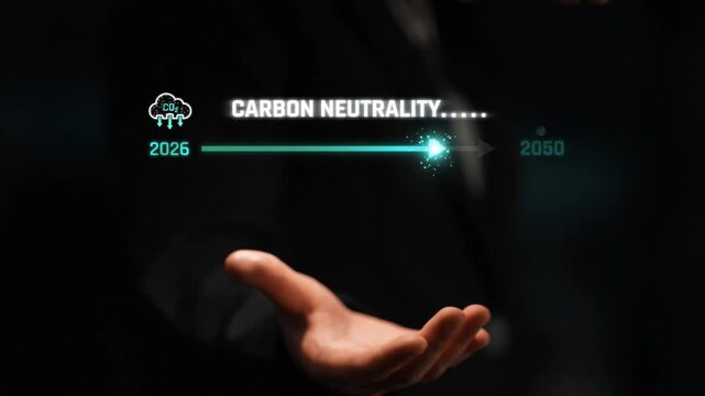 Carbon neutrality timeline illustrates carbon, neutrality, and reduction targets from 2024 to 2050 to support global sustainability and green initiatives Marrow