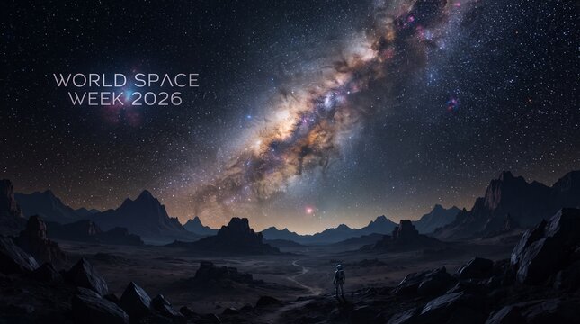 astronaut explores a desolate planetary landscape
