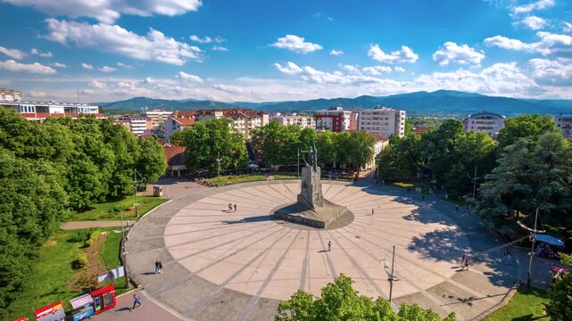 Timelapse of Central City Square in Kraljevo, Serbia