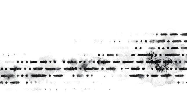 Morse code style pattern with rhythmic black dots and dashes forming a linear PNG isolated on transparent background
