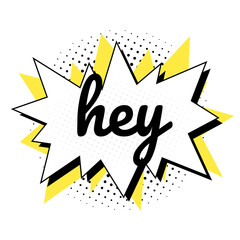 Png hey text cartoon speech balloon calligraphy © Rawpixel.com