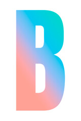 Png gradient letter b character © Rawpixel.com