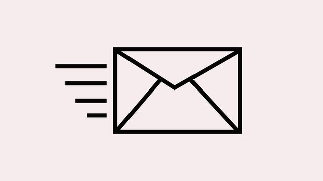 Mail box with check mark.Email box and check mark verified icon animation.