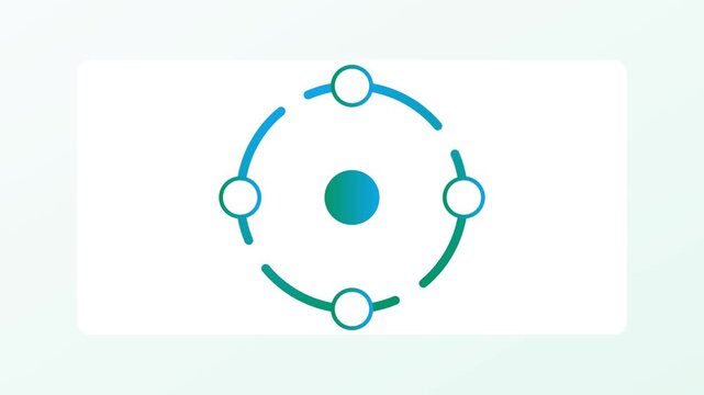 Circular Process Cycle Workflow Nodes Animation